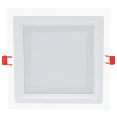 Reccesed square LED panel with glass "VESTA" 18W 2