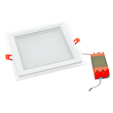 Reccesed square LED panel with glass "VESTA" 18W 5