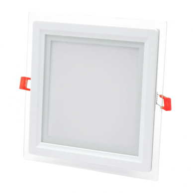 Reccesed square LED panel with glass "VESTA" 18W 3