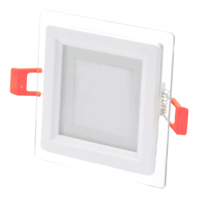 Reccesed square LED panel with glass "VESTA" 6W 3