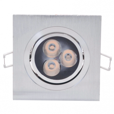 Recessed square metal LED downlight "LENS" 3W 1 Recessed square metal LED downlight "LENS" 3W 1