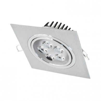 Įmontuojamas kvadratinis metalinis LED šviestuvas "LENS" 5W