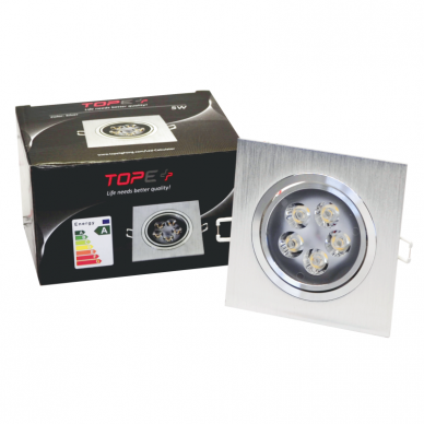 Lens 5W Bстраиваемый kвадратный металлический светодиодный светильник 6