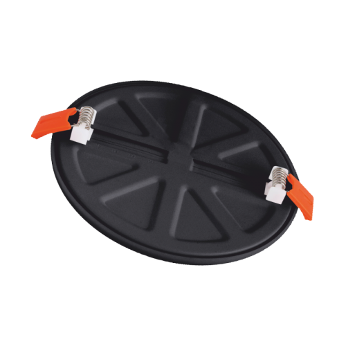 Reccesed round black LED panel with adjustable springs "RUBI" 8W-4000K 1 Reccesed round black LED panel with adjustable springs "RUBI" 8W-4000K 1