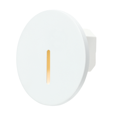 Ümmargune valge süvistatav LED trepivalgusti "PORTO" 1,5W (LI)