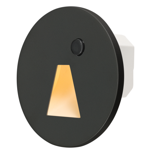 Recessed Round Black LED Stair Light with Daylight and IR Sensor "PORTOSENS" 1.5W (LA) Recessed Round Black LED Stair Light with Daylight and IR Sensor "PORTOSENS" 1.5W (LA)