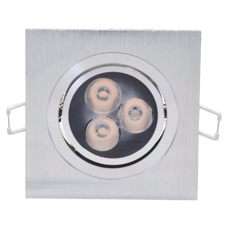 Recessed square metal LED downlight "LENS" 3W 1 Recessed square metal LED downlight "LENS" 3W 1