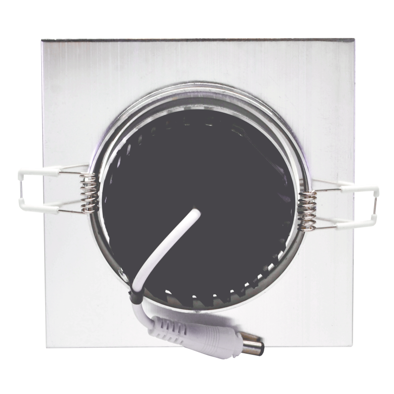Įmontuojamas kvadratinis metalinis LED šviestuvas "LENS" 5W 4 Įmontuojamas kvadratinis metalinis LED šviestuvas "LENS" 5W 4