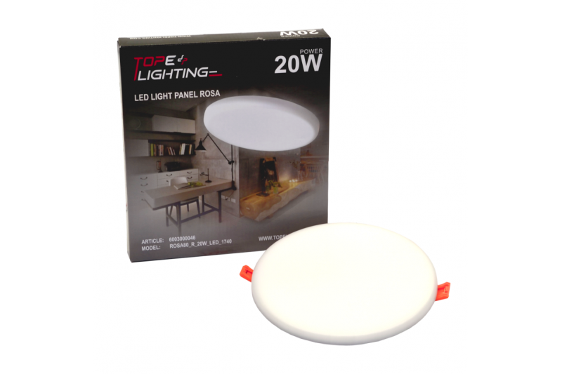 Okrągły wpuszczany panel LED „ROSA” 20W 6 Okrągły wpuszczany panel LED „ROSA” 20W 6