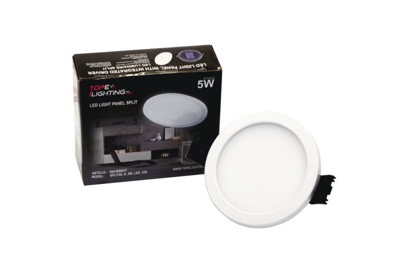 Okrągły wpuszczany panel LED „SPLIT” 5W-4000K 6 Okrągły wpuszczany panel LED „SPLIT” 5W-4000K 6