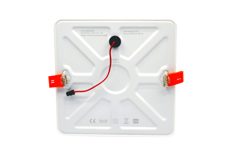 Kwadratowy wpuszczany panel LED „ROSA” 20W 4 Kwadratowy wpuszczany panel LED „ROSA” 20W 4