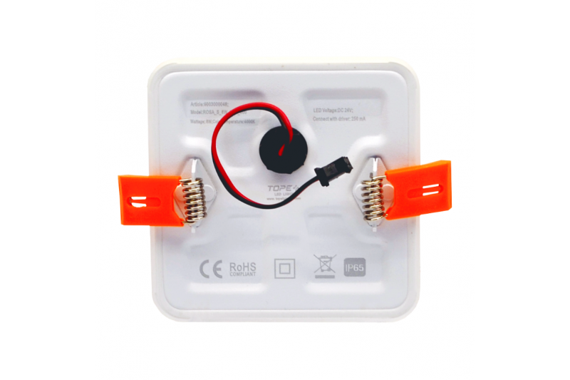Kwadratowy wpuszczany panel LED „ROSA” 8W 3