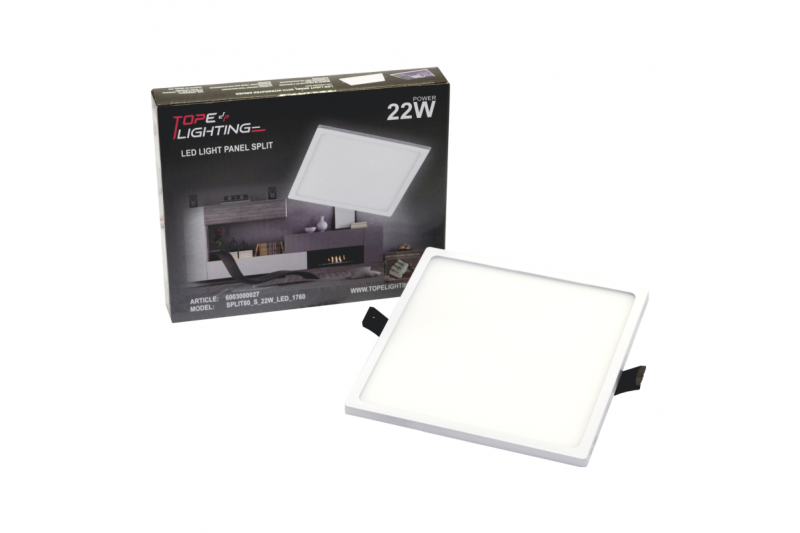 Kwadratowy wpuszczany panel LED „SPLIT” 22W-4000K 6 Kwadratowy wpuszczany panel LED „SPLIT” 22W-4000K 6
