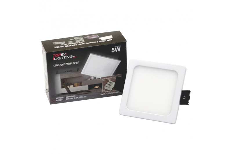 Kwadratowy wpuszczany panel LED „SPLIT” 5W-4000K 6