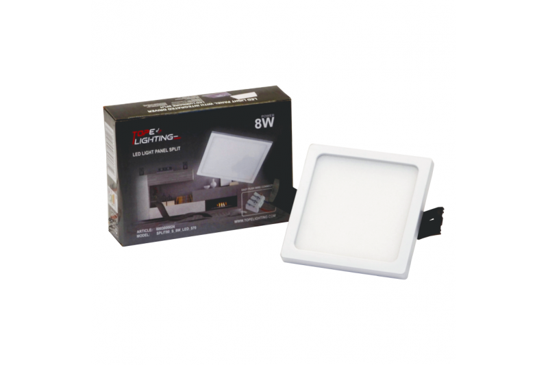 Kwadratowy wpuszczany panel LED „SPLIT” 8W-4000K 6 Kwadratowy wpuszczany panel LED „SPLIT” 8W-4000K 6