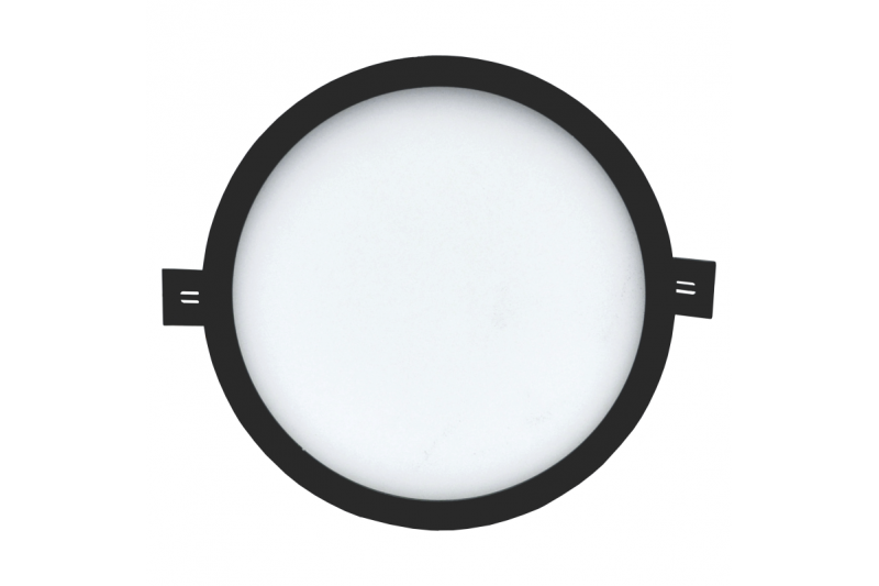 Wpustowy okrągły czarny panel LED „SPLIT” 16W-3000K 1 Wpustowy okrągły czarny panel LED „SPLIT” 16W-3000K 1