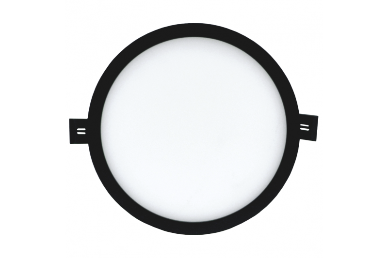 Wpustowy okrągły czarny panel LED „SPLIT” 22W-3000K 1 Wpustowy okrągły czarny panel LED „SPLIT” 22W-3000K 1