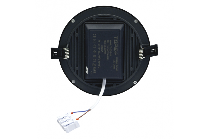 Wpustowy okrągły czarny panel LED „SPLIT” 22W-3000K 5 Wpustowy okrągły czarny panel LED „SPLIT” 22W-3000K 5