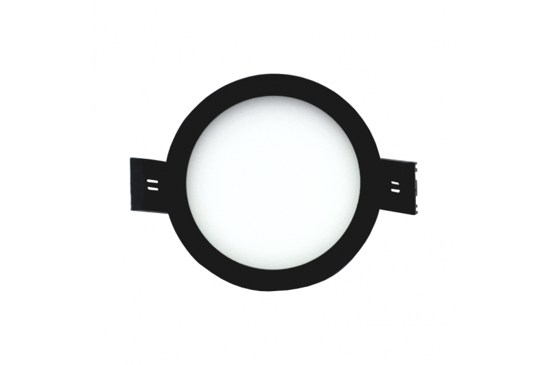 Wpustowy okrągły czarny panel LED „SPLIT” 5W-3000K 1 Wpustowy okrągły czarny panel LED „SPLIT” 5W-3000K 1