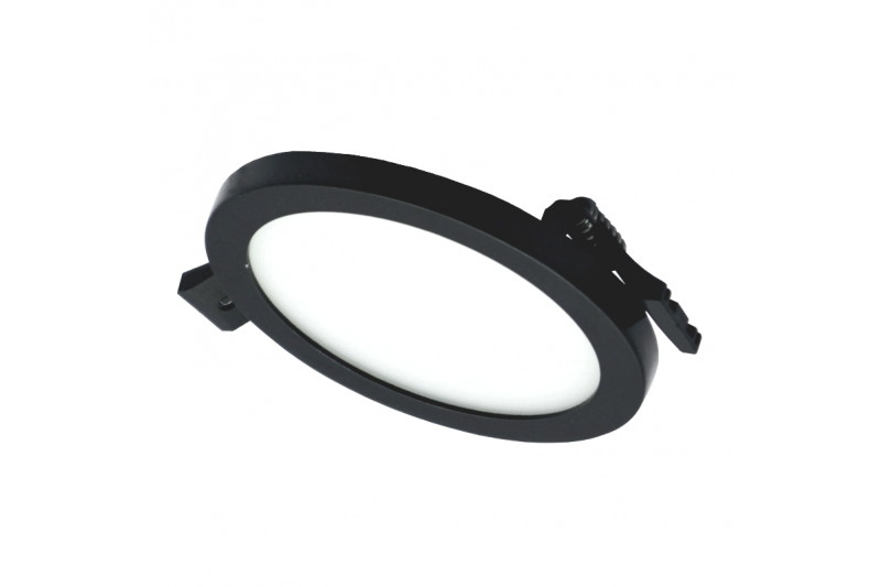 Wpustowy okrągły czarny panel LED „SPLIT” 8W-3000K Wpustowy okrągły czarny panel LED „SPLIT” 8W-3000K