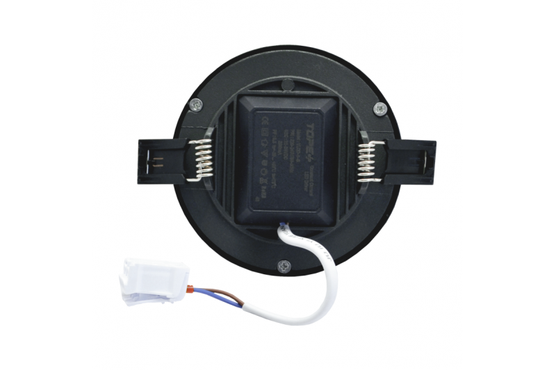Wpustowy okrągły czarny panel LED „SPLIT” 8W-3000K 5 Wpustowy okrągły czarny panel LED „SPLIT” 8W-3000K 5
