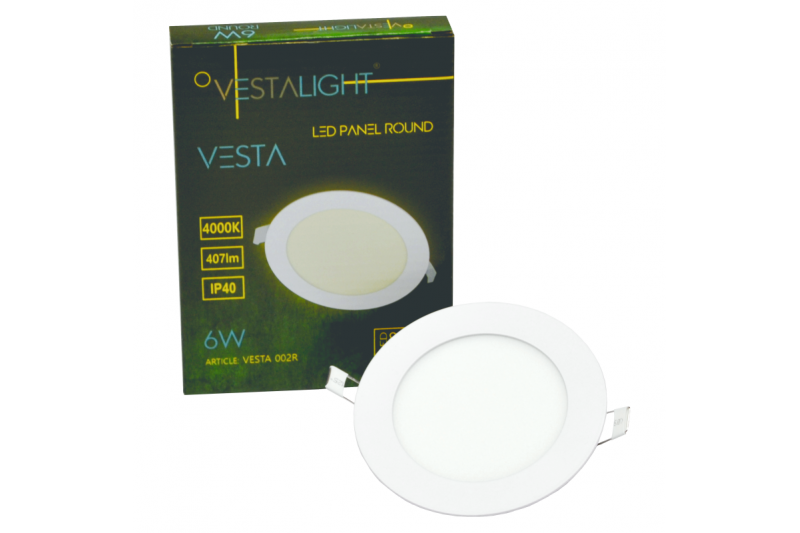 Okrągły wpuszczany panel LED „VESTA” 6W 7 Okrągły wpuszczany panel LED „VESTA” 6W 7