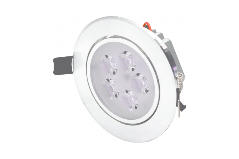 Okrągła wpuszczana metalowa oprawa LED typu downlight „LENS” 5W 1 Okrągła wpuszczana metalowa oprawa LED typu downlight „LENS” 5W 1