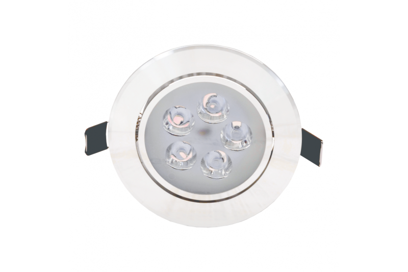 Okrągła wpuszczana metalowa oprawa LED typu downlight „LENS” 5W 2 Okrągła wpuszczana metalowa oprawa LED typu downlight „LENS” 5W 2