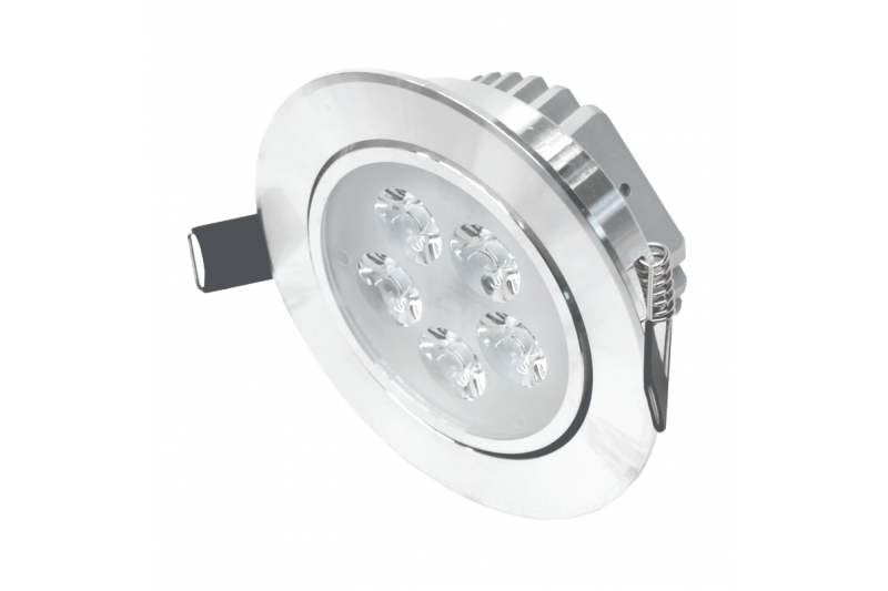 Okrągła wpuszczana metalowa oprawa LED typu downlight „LENS” 5W Okrągła wpuszczana metalowa oprawa LED typu downlight „LENS” 5W