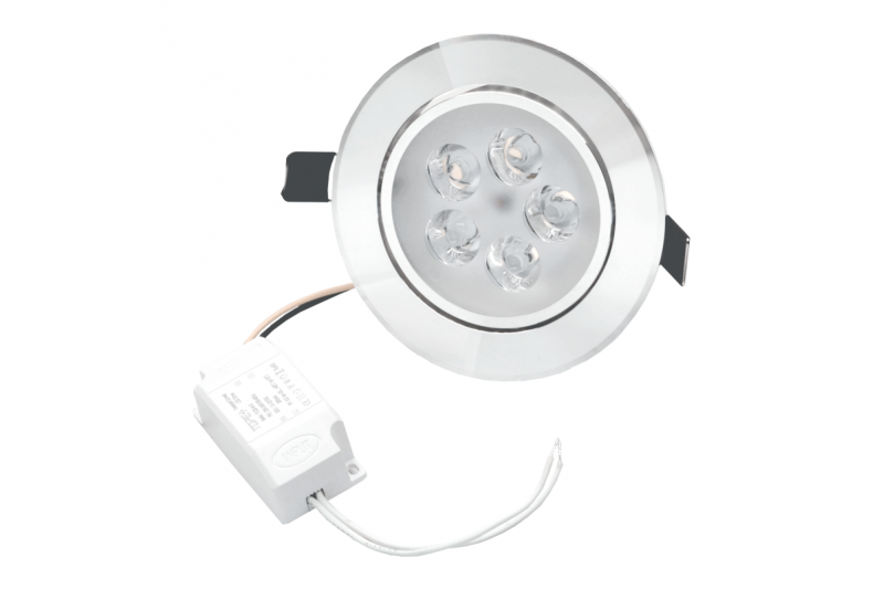 Okrągła wpuszczana metalowa oprawa LED typu downlight „LENS” 5W 5 Okrągła wpuszczana metalowa oprawa LED typu downlight „LENS” 5W 5