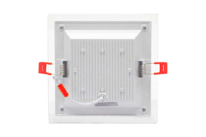 Kwadratowy wpuszczany panel LED z szybą „VESTA” 12W 4