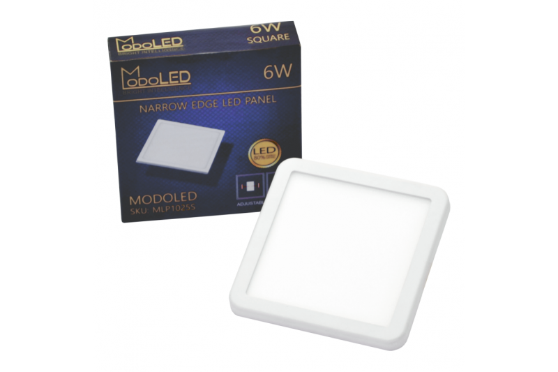 Kwadratowy wpuszczany panel LED z regulowanymi sprężynami „MODOLED” 6W 6 Kwadratowy wpuszczany panel LED z regulowanymi sprężynami „MODOLED” 6W 6