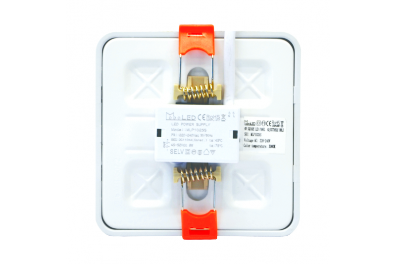 Kwadratowy wpuszczany panel LED z regulowanymi sprężynami „MODOLED” 6W 5 Kwadratowy wpuszczany panel LED z regulowanymi sprężynami „MODOLED” 6W 5