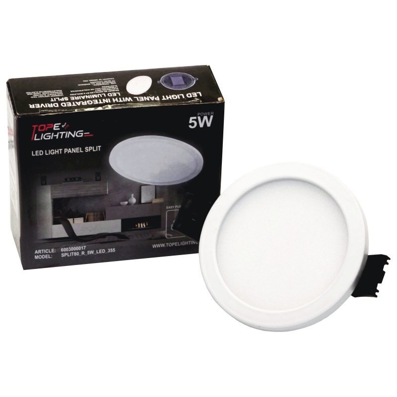 Įmontuojama apvali LED panelė "SPLIT" 5W-4000K 6 Įmontuojama apvali LED panelė "SPLIT" 5W-4000K 6