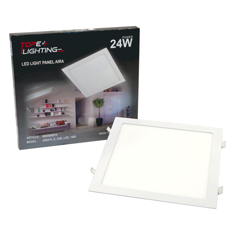 Sisseehitatud neljakandiline LED-paneel "AIRA" 24W 7 Sisseehitatud neljakandiline LED-paneel "AIRA" 24W 7