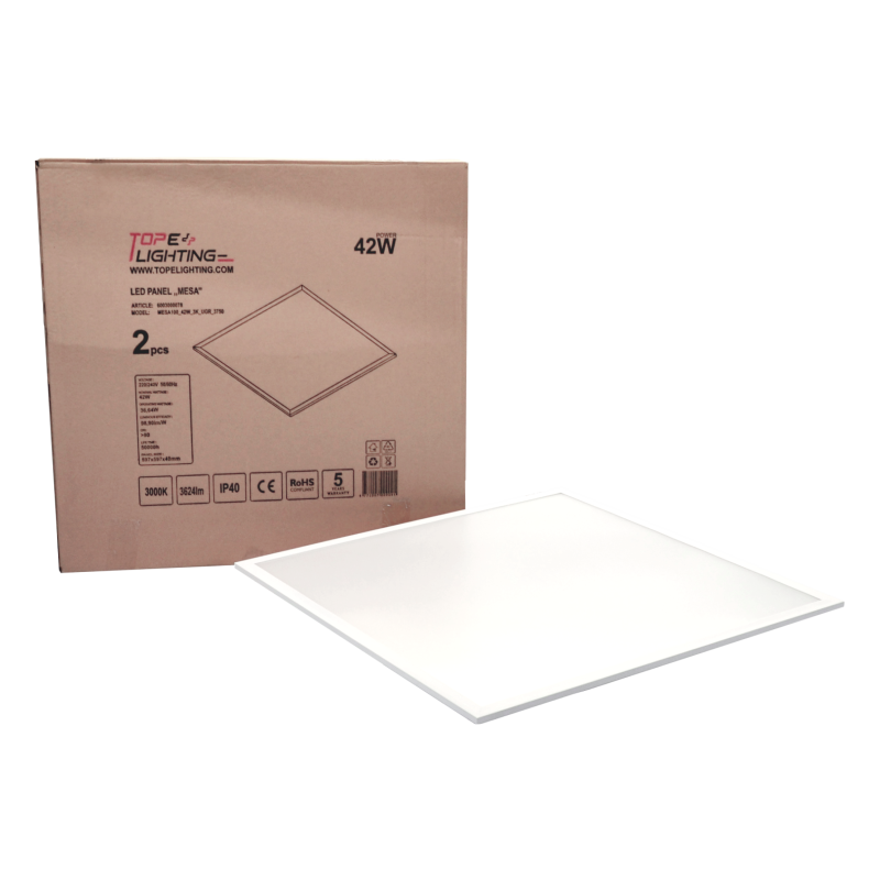 Iebūvējamais kvadrāts LED panelis "MESA" 40W-3000K UGR 7 Iebūvējamais kvadrāts LED panelis "MESA" 40W-3000K UGR 7