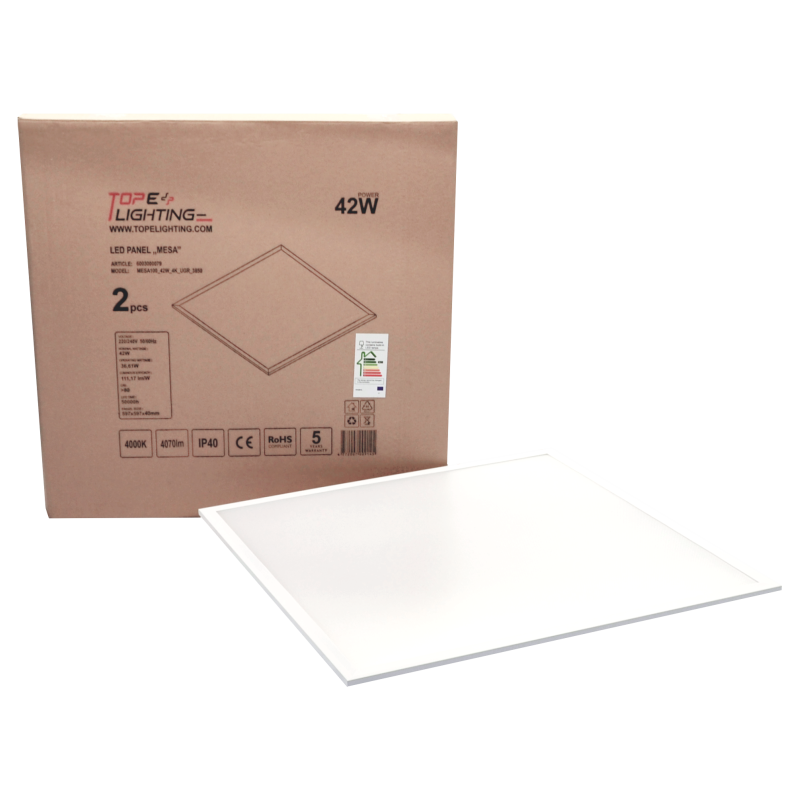 Mesa 40W-4000K UGR встраиваемый квадрат светодиодная панель 7
