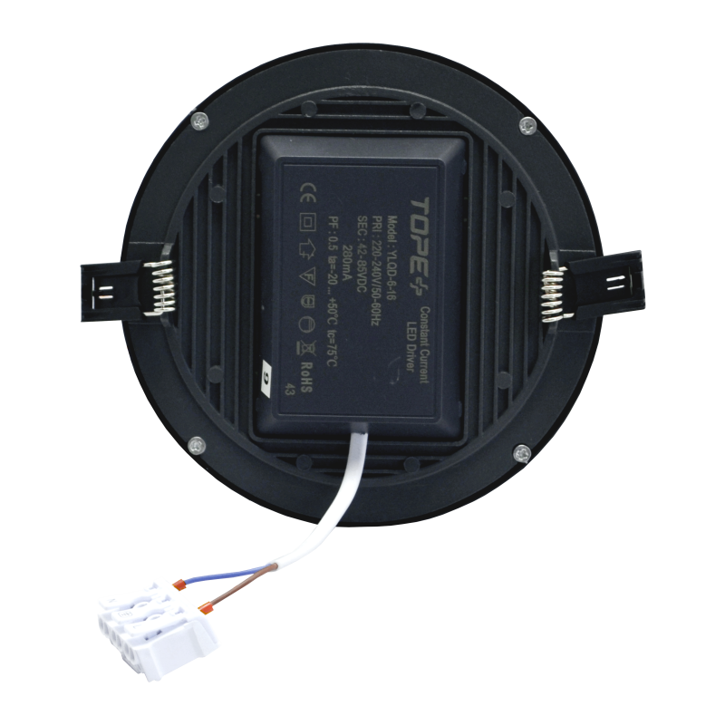 Įmontuojamas apvalus juodas LED šviestuvas "SPLIT" 16W-3000K 5 Įmontuojamas apvalus juodas LED šviestuvas "SPLIT" 16W-3000K 5
