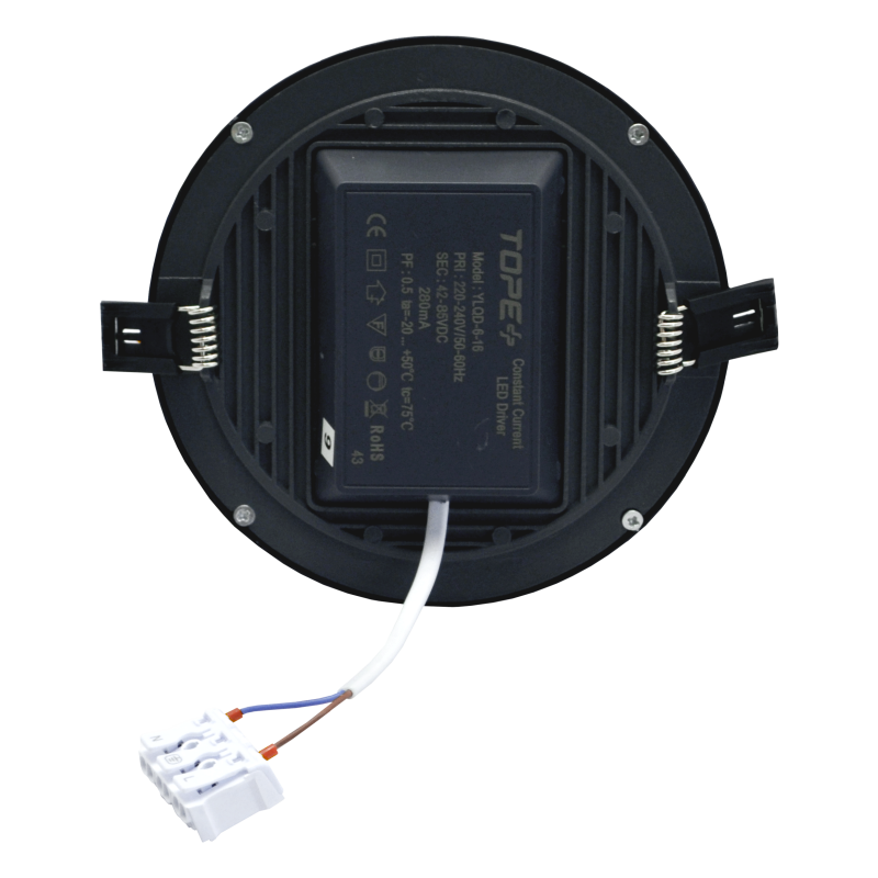 Reccesed round black LED panel "SPLIT" 22W-3000K 5 Reccesed round black LED panel "SPLIT" 22W-3000K 5