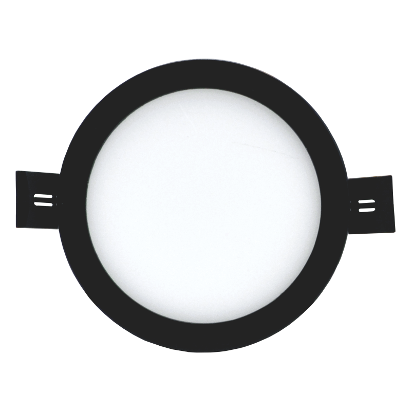 Reccesed round black LED panel "SPLIT" 8W-3000K 1