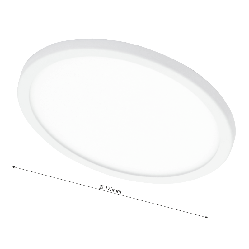 Reccesed round LED panel with adjustable springs "VESTA" 15W 1