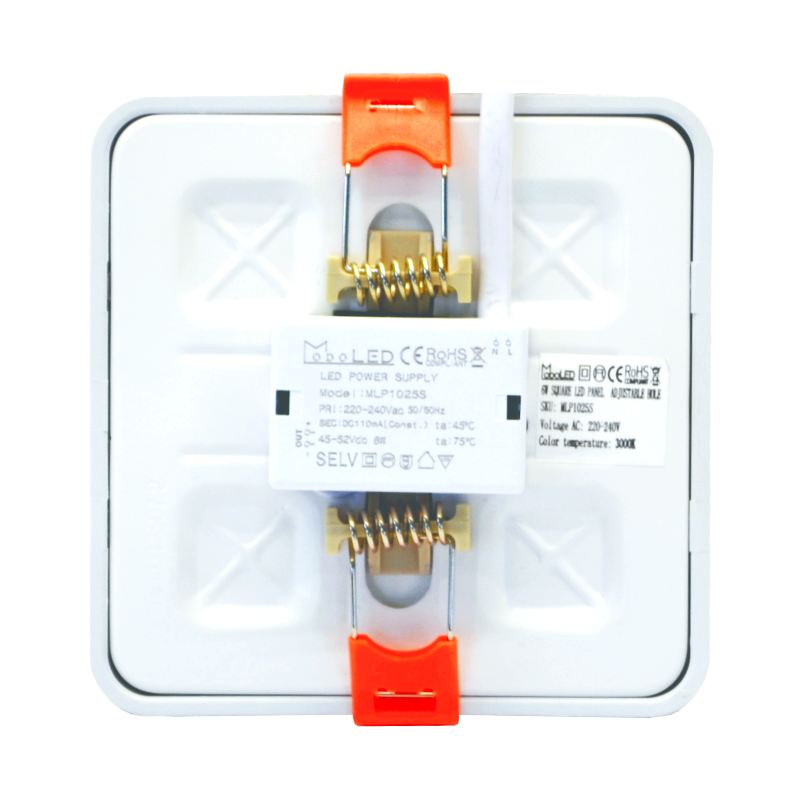 Reccesed square LED panel with adjustable springs "MODOLED" 6W 5 Reccesed square LED panel with adjustable springs "MODOLED" 6W 5