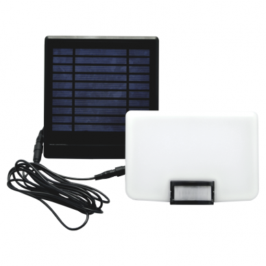 Juodas LED lauko prožektorius su saulės baterija ir judesio davikliu "VISTA" 10W 6