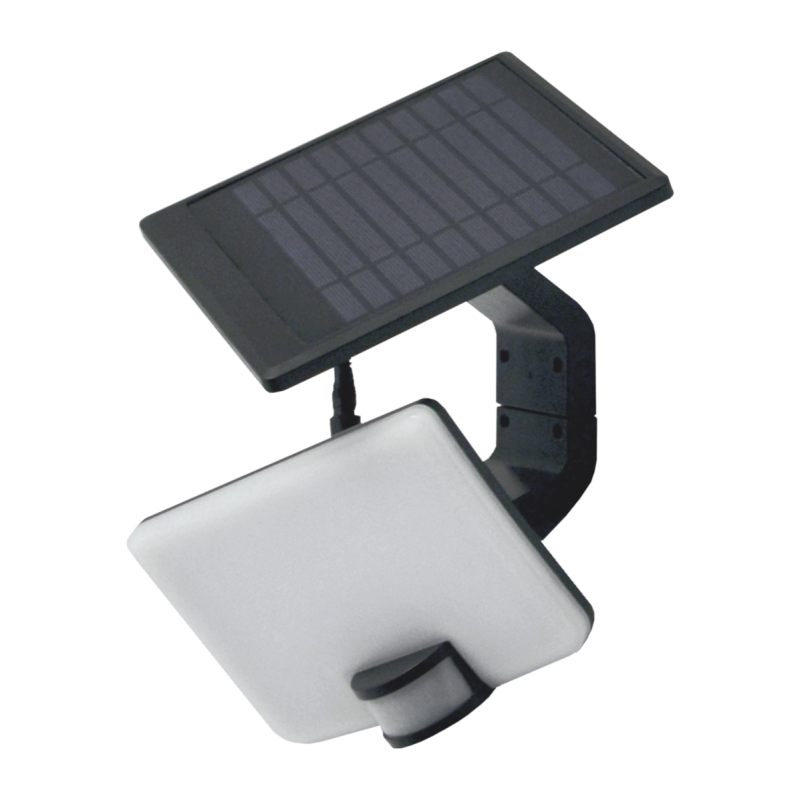 Black LED floodlight with solar batery and PIR sensor "VISTA" 10W 11 Black LED floodlight with solar batery and PIR sensor "VISTA" 10W 11