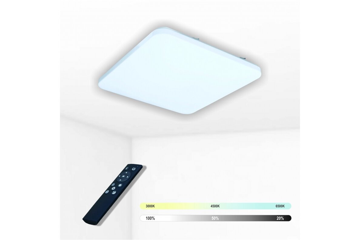 Kwadratowa lampa sufitowa LED „SOPOT” 2×24W Kwadratowa lampa sufitowa LED „SOPOT” 2×24W