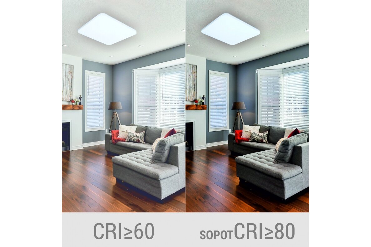 Neliönmuotoinen LED-kattovalaisin "SOPOT" 2x36W 4