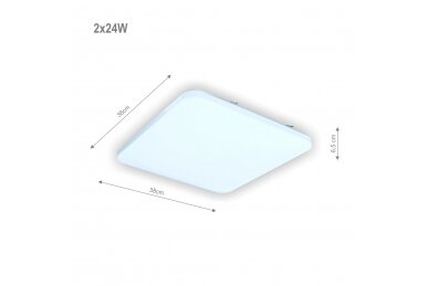 Neliönmuotoinen LED-kattovalaisin "SOPOT" 2x24W 1
