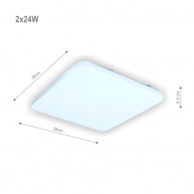 Sopot 2x24W потолочный квадрат светодиодный светильник 1 Sopot 2x24W потолочный квадрат светодиодный светильник 1