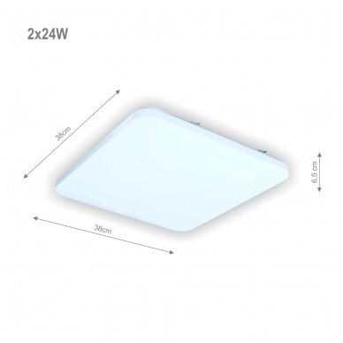 Sopot 2x24W потолочный квадрат светодиодный светильник 1