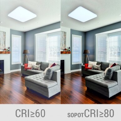 Square LED ceiling light "SOPOT" 2x24W 4